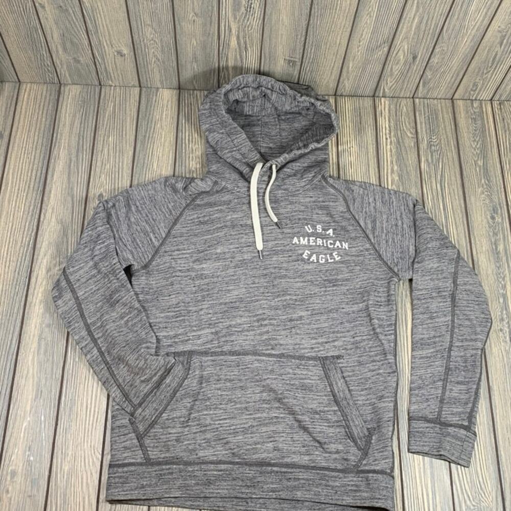 American Eagle Men Teen Heavyweight Hoodie Sweatshirt S Cotton Athletic‎ Casual